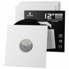 Picture of GUDGI Vinyl Inner Sleeve 12 Inch Paper 10pcs, Made Of Acid-Free Paper & Anti-Static Film, For Music Album Vinyl Record Collection, Vinyl Record Storage. (White)