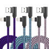 Picture of iPhone Charger 10 ft Lightning Cable [Apple MFi Certified] 90 Degree 3 Pack Charging Cable Long Nylon Braided for iPhone 14/13/12/11 Pro MAX/XR/XS/8/7/Plus/6S/SE/iPad