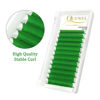 Picture of Easy Fan Volume Lashes .07 D Curl Green Volume Lash Extensions 9-16mm Mixed Lash Tray Color Lashes Extension Self Fanning 2D-10D Volume Eyelash Extensions by QUEWEL (Green 0.07 D 9-16mm)