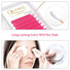 Picture of Colored Lashes Extensions .07 D Curl Easy Fan Volume Lashes Pink Volume Lash Extensions 9-16mm Mixed Lash Tray Self Fanning 2D-10D Volume Eyelash Extensions by QUEWEL (Pink 0.07 D 9-16mm)