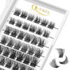 Picture of QUEWEL Lash Clusters 72 Pcs Wide Stem Cluster Lashes Mix8-16mm DIY Eyelash Extension Individual False Eyelashes Soft & Do Not Break for Personal Makeup Use at Home(QUH-S012-Mix12-18mm)