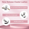 Picture of QUEWEL Lash Clusters 72 Pcs Wide Stem Cluster Lashes Mix8-16mm DIY Eyelash Extension Individual False Eyelashes Soft & Do Not Break for Personal Makeup Use at Home(QUH-S012-Mix12-18mm)