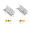 Picture of QUEWEL Volume Lash Extensions 3D 0.07mm D Curl 17mm Short Stem Premade Fans Soft|Optinal 3D|4D|5D|6D|7D|8D 0.07/0.10mm C/D 8-20mm Mix-9-16mm 12-15mm 8-15mm|(3D 0.07D 17mm)