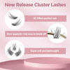 Picture of QUEWEL Lash Clusters 72 Pcs Wide Stem Cluster Lashes 14mm DIY Eyelash Extension Individual False Eyelashes Soft & Do Not Break for Personal Makeup Use at Home(QUH-S021-14mm)