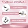 Picture of QUEWEL Lash Clusters 72 Pcs Wide Stem Cluster Lashes 12mm DIY Eyelash Extension Individual False Eyelashes Soft & Do Not Break for Personal Makeup Use at Home(QUH-S017-12mm)