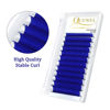 Picture of Easy Fan Volume Lashes .07 D Curl Blue Volume Lash Extensions 9-16mm Mixed Lash Tray Color Lashes Extension Self Fanning 2D-10D Volume Eyelash Extensions by QUEWEL (Blue 0.07 D 9-16mm)