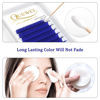 Picture of Easy Fan Volume Lashes .07 D Curl Blue Volume Lash Extensions 9-16mm Mixed Lash Tray Color Lashes Extension Self Fanning 2D-10D Volume Eyelash Extensions by QUEWEL (Blue 0.07 D 9-16mm)