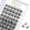 Picture of QUEWEL Lash Clusters 72 Pcs Wide Stem Cluster Individual Lashes 16mm Length DIY Eyelash Extension False Eyelashes Soft & Strong Thin Band for Personal Makeup Use at Home(QUH-A04-16mm）