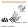 Picture of QUEWEL Lash Clusters 72 Pcs Wide Stem Cluster Individual Lashes 16mm Length DIY Eyelash Extension False Eyelashes Soft & Strong Thin Band for Personal Makeup Use at Home(QUH-A04-16mm）