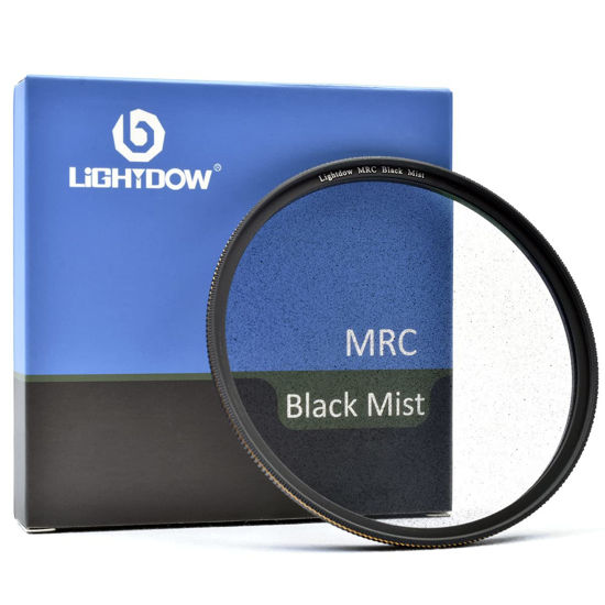 Picture of Lightdow 1/4 Black Mist Diffusion Lens Filter with Special Effect Video Film Portrait Cinematic Quality Images for Canon Nikon Sony Cameras (58MM)