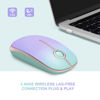 Picture of Unipows Wireless Mouse - 2.4G Slim Portable Computer Mouse with Nano Receiver, Less Noise Mobile Optical Mice for Notebook, PC, Laptop, Computer, Mac (Gradient Mint Green to Purple)