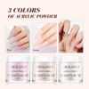 Picture of Saviland Acrylic Nail Kit - Clear Pink Nudes Acrylic Powder Nails Kit Acrylic Set, Non-yellowing Acrylic Liquid, Acrylic Nail Brush Nail Forms and DIY Nail Art Tools Acrylic Nail Kit for Beginner