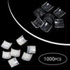 Picture of Buqikma Short Nail Tips - 1000PCS French Style Square Tips for Acrylic Nails Half Cover with Case for Salon