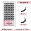 Picture of Lash Clusters DIY Eyelash Extensions 78pcs Crislashes Cluster Lashes 14mm D Curl Lash Clusters Wispy Eyelash Clusters Volume Lash Clusters DIY Cluster Eyelash Extensions for Home Use(H-D Curl-14mm)