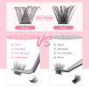 Picture of Lash Clusters DIY Eyelash Extensions 78pcs Crislashes Mixed Eyelash Clusters 8-16mm Cluster Lashes D Curl Natural Lash Clusters DIY Eyelash Extension Clusters for Home Use(B-D Curl Mix8-16mm)