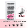 Picture of Cluster Eyelash Extensions, Crislashes Lash Clusters 78 PCS, Resuable Cluster Lashes, Soft Individual Cluster Lashes, 13 Rows DIY Eyelash Extensions at Home (F10 Mix 8-16mm)