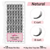 Picture of 78pcs Crislashes DIY Individual Lashes,Eyelash Clusters C Curl 10mm Length 13 Rows Lash Clusters Reusable Wide Stem Soft Cluster Lashes Lightweight Natural Look Lashes For Home Use(B-C Curl-10mm)