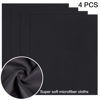 Picture of Computer Cleaning Cloth Microfiber Big Camera Lens Glasses Cleaner TV Laptop Pad Tablet Phone Electronics Screen Wipes (15x18, Black 4 Pack)