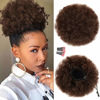 Picture of Afro Puff Drawstring Ponytail Extension for Black Women, Premium Medium Brown #4 80 Gram Short Synthetic Afro Puff Ponytail for Natural Hair, Clip On Kinky Drawstring Curly Ponytail Bun