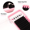 Picture of VEYES INC Eyelash Extension Easy Fan Volume Lashes Mixed Tray 0.03 C Curl 20-25mm, Self Fanning Lash Extension Supplies.Premium Faux Mink Lashes Jet Black