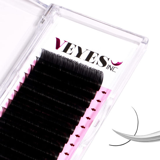 Picture of VEYES INC Eyelash Extension Supplies Cashmere Volume Lash Extensions Tray 0.05 D Curl 17mm, Premium Individual Lashes Soft Matte Black Salon Use.