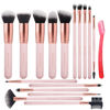 Picture of Real Perfection 16pcs Makeup Brushes Set with 1 Eyebrow Razor Premium Synthetic Foundation Blending Face Powder Eye Shadow Concealer Make Up Brushes Tool Kit