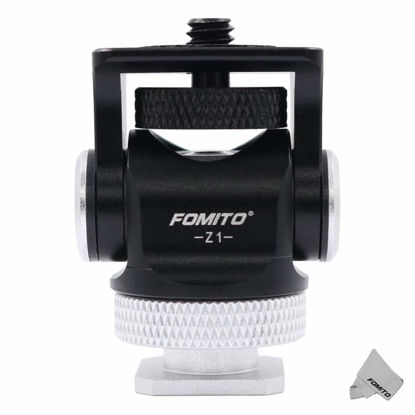 Picture of Fomito Z1 Camera Monitor Holder Mount Arm Hot Shoe Adapter for Camera Field Monitor, Smartphone, GoPro, LED Video Light, Microphone