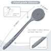 Picture of Manmihealth Silicone Back Scrubber(Thin Bristles) & Soft Bath Glove Set, Super-Cleaning Body Scrubber & Super-Lathering Shower Brush Combination, with a Free Hook. (Gray)