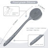 Picture of Manmihealth Silicone Back Scrubber(Thick Bristles) & Soft Bath Glove Set, Super-Exfoliating Body Scrubber & Super-Lathering Shower Brush Combination, with a Free Hook.(Gray)