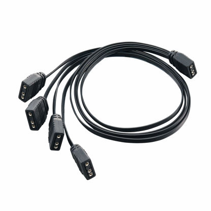 Picture of SilverStone Technology Ultra-Thin and Ultra-Flexible 1-to-4 ARGB Splitter Cable CPL03