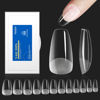 Picture of Beetles Gel X Nail Tips Etch X Soft Gel Nail Tips 504Pcs Pre Filed Half Matte Short Coffin Full Cover Nail Tips False Fake Clear Acrylic Press on Nails for DIY Nail Extension and Salon Use