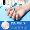 Picture of Beetles Gel X Nail Tips Etch X Soft Gel Nail Tips 504Pcs Pre Filed Half Matte Short Coffin Full Cover Nail Tips False Fake Clear Acrylic Press on Nails for DIY Nail Extension and Salon Use