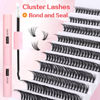 Picture of DIY Lash Extension Kit 200pcs Lash Clusters with Bond and Seal Individual Lashes Kit Cluster Lashes Wispy C D Curl False Eyelash Clusters by Ruairie