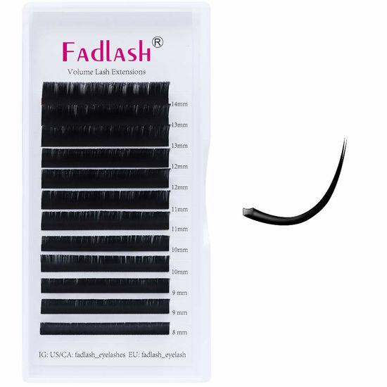 Picture of Lash Extension C D Curl Ellipse Eyelash Extensions .15 .20mm Flat Lashes Matte Single Lashes Classic Eyelash Extensions Individual Lashes (0.15-C, 12mm)