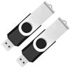 Picture of 2 Pack 64GB USB Flash Drive USB 2.0 Thumb Drives Jump Drive Fold Storage Memory Stick Swivel Design - Black