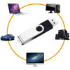 Picture of 2 Pack 64GB USB Flash Drive USB 2.0 Thumb Drives Jump Drive Fold Storage Memory Stick Swivel Design - Black