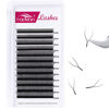 Picture of FADVAN YY Lash Extensions D Curl 0.07mm 8-12mm Mixed Tray Premade Lash Extensions 2D Easy Fans YY Lashes Russion Volume Cluster Fans More Soft Profeesional Use by FADVAN (YY-0.07mm, 8-12mm)