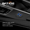 Picture of BATIGE 2 Ports Dual USB 3.0 Male to USB 3.0 Female AUX Flush Mount Car Mount Extension Cable for Car Truck Boat Motorcycle Dashboard Panel -3ft