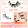 Picture of Newcally Half Lashes Mink Natural Cat Eye Wispy False Eyelashes Fluffy Volume Strip Fake Eyelashes Accent Corner 3/4 Eye Lashes DIY Cluster Faux Mink Half Eyelashes 14 Pairs Black