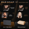 Picture of Bossman Men’s Bar Soap 4-in-1 - Natural Organic Beard Wash, Shampoo, Body Wash, Shaving and Bath Soap - Essential Beard Care (4oz), Scent- Eucalyptus and Tea Tree (1)