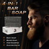 Picture of Bossman Men’s Bar Soap 4-in-1 - Natural Organic Beard Wash, Shampoo, Body Wash, Shaving and Bath Soap - Essential Beard Care (4oz), Scent- Eucalyptus and Tea Tree (1)