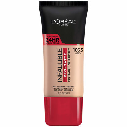 Picture of L’Oréal Paris Makeup Infallible Pro-Matte Liquid Longwear Foundation, Shell 106.5, 1 fl; oz.