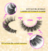 Picture of False Eyelashes Russian Strip Lashes D Curl Wispy Natural Look Faux Mink Lashes Like Eyelash Extension Fluffy zanlufly Transparent Band Cat Eye Fake Eyelashes Pack