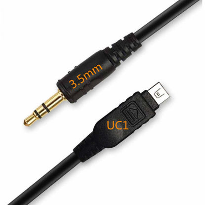 Picture of GFSHOP 3.5mm Off Camera Shutter Connecting Cable Cord 3.5mm-UC1 Camera Connecting Plug for Olympus Cameras with Pixel Shutter Remote Control TW283-Series