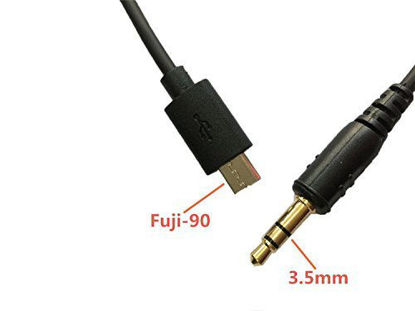 Picture of GFSHOP 3.5mm Off Camera Shutter Connecting Cable Cord 3.5mm-Fuji/RR90 Connecting Plug for Fuji Cameras with Pixel Shutter Remote Control TW283-Series