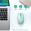 Picture of TECKNET Wireless Mouse, 2.4G Quiet Computer Mouse with USB Receiver, 4 Buttons Portable Cordless Mice for Chromebook, Laptop, PC, Mac, 800/1200/1600 DPI - Mint Green