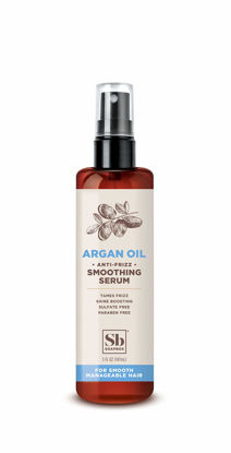 Picture of Soapbox Argan Oil Smoothing Serum, Anti-Frizz Serum For All Hair Types with Shea Butter & Vitamin E Repairs Damage & Controls Flyaways - Vegan, Cruelty and Gluten Free Smoothing Serum (5 Fl oz)