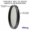 Picture of 46mm ND Filter Ultimaxx 46mm ND2-ND400 Fader Variable Neutral Density Adjustable Lens Filter Dynamic ND Filter Optical Glass