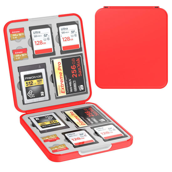 Picture of HEIYING SD Card Holder Memory Card Case for SD Card, Micro SD Card, CF Card, CFexpress Type B Card, Multiple Available SD Card Case Holder with 12 Cards Slots.