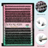 Picture of VAVALASH Individual Cluster Lashes 30D+40D-0.07-D-10-16MIX DIY Eyelash Extension 280 Lash Clusters Faux Mink Slik Individual Lashes Easy Full Lash Extensions DIY at Home (30D+40D-0.07-D-10-16mm Mix)